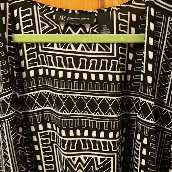 Inc black and white silky jacket - Picture 2 of 6